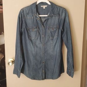 CAbi Jeans Denim Button Down, Blue, Medium